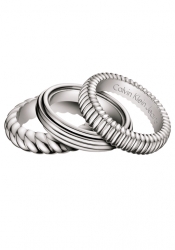 CALVIN KLEIN Damenring 3er Set Waves