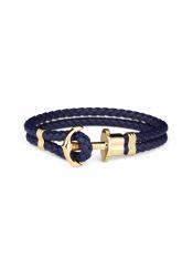 Paul Hewitt Ankerarmband Phreps Gold Marineblau