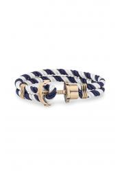 Paul Hewitt Ankerarmband Phreps Nylon Marineblau-Weiss