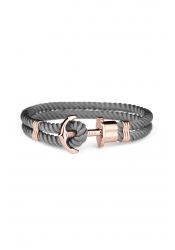 Paul Hewitt Ankerarmband Phreps Rosegold Nylon Grau