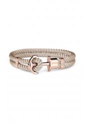 Paul Hewitt Ankerarmband Phreps Rosegold Nylon Hazelnut