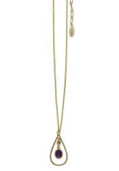Pilgrim Damenkette flower and pearls purple/gold