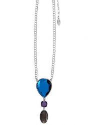 Pilgrim GoDiva Damenhalskette, blue, purple/silver