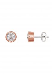 Xenox Damenohrringe Silver Circle rosé