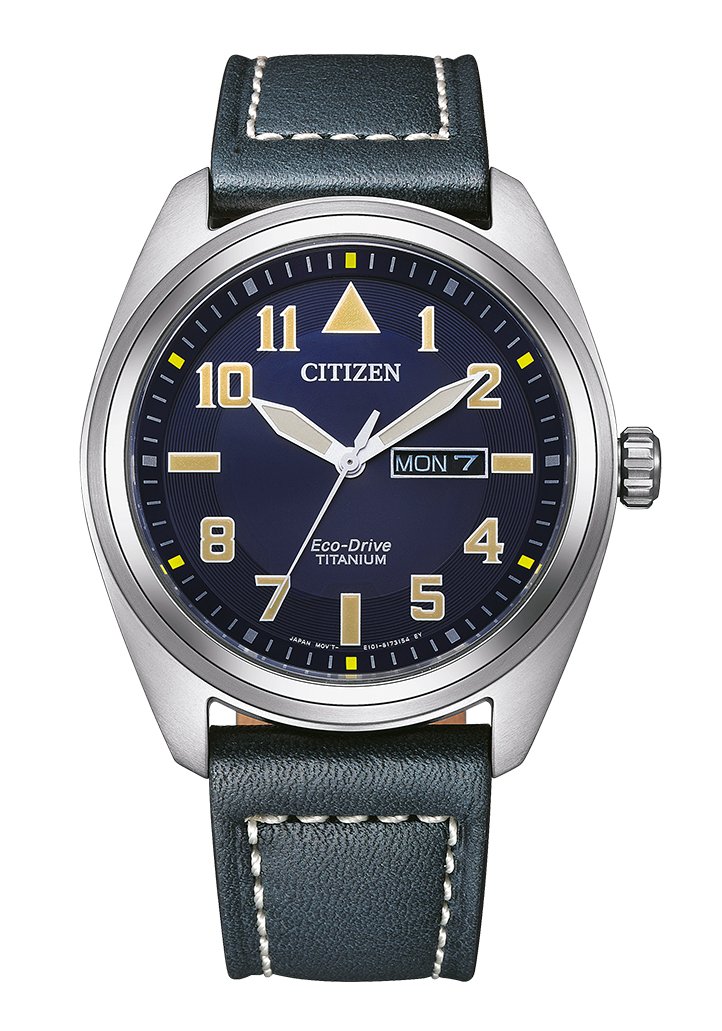 Titanium Eco Drive Day Date Herrenuhr