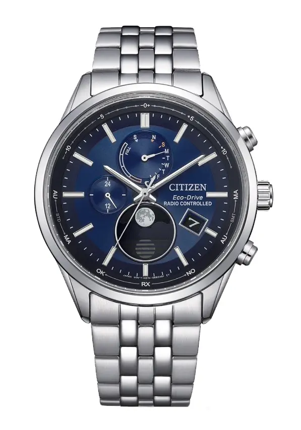 Eco Drive Funkuhr mit Mondphase