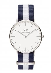 Daniel Wellington Glasgow Silver Damenuhr 36mm