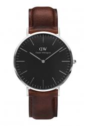 Daniel Wellington Classic Black St Mawes Silver 40mm
