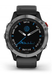 Garmin Fenix 6 Solar Schwarz/Silber