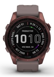 Garmin FENIX 7S Sapphire Solar Titan Grau/Mokka