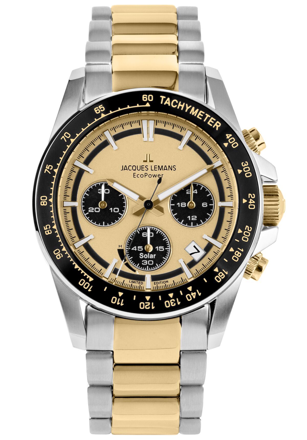 Chronograph Limited Jubiläumsuhr Eco Power Solar / Ceramic / IP-gold