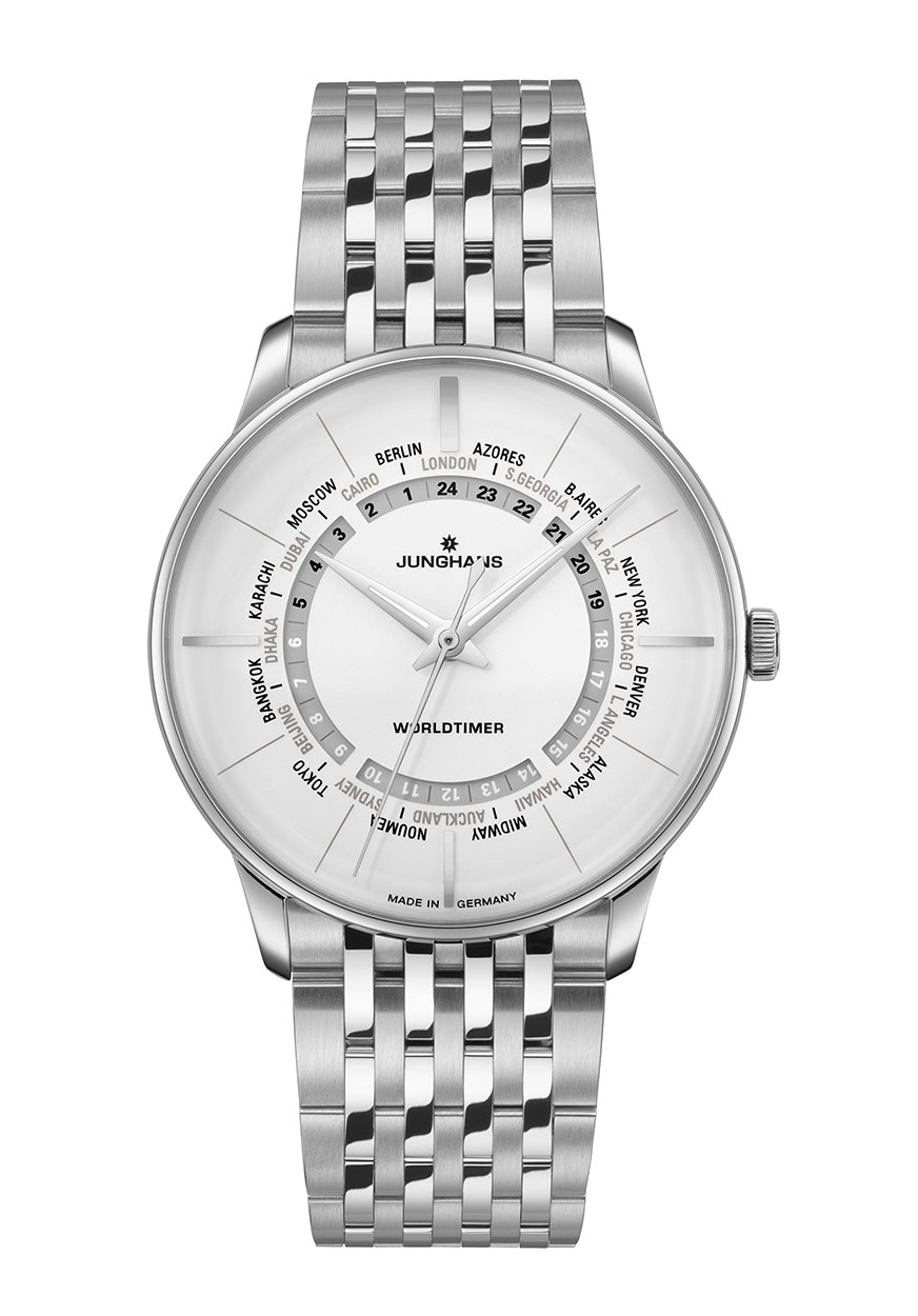 Meister Worldtimer Saphir Herrenuhr Weiß