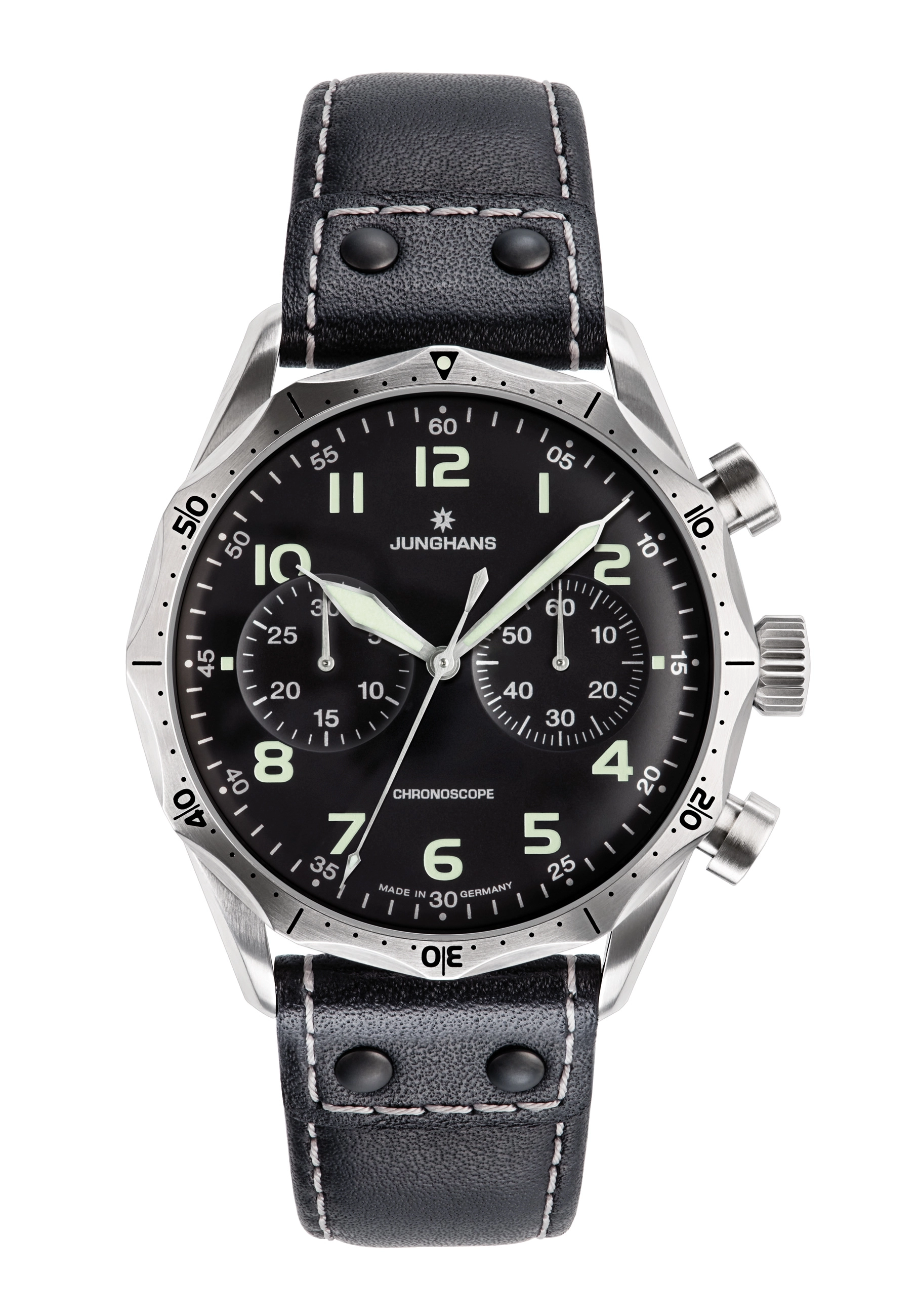 Meister Pilot Automatikuhr Schwarz
