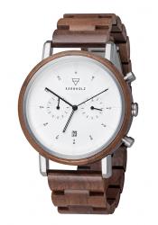 Kerbholz Herrenchronograph Johann Walnuss Silver