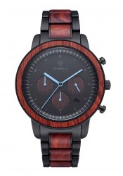 Kerbholz Maximillian Black Rosenholz Herrenuhr