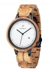 Kerbholz Herrenuhr Lamprecht Olivenholz