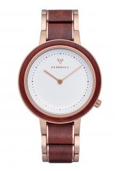 Kerbholz Thea Rosenholz Rosegold Damenuhr