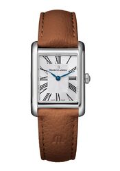 Maurice Lacroix Fiaba Square Edelstahl Lederband Braun