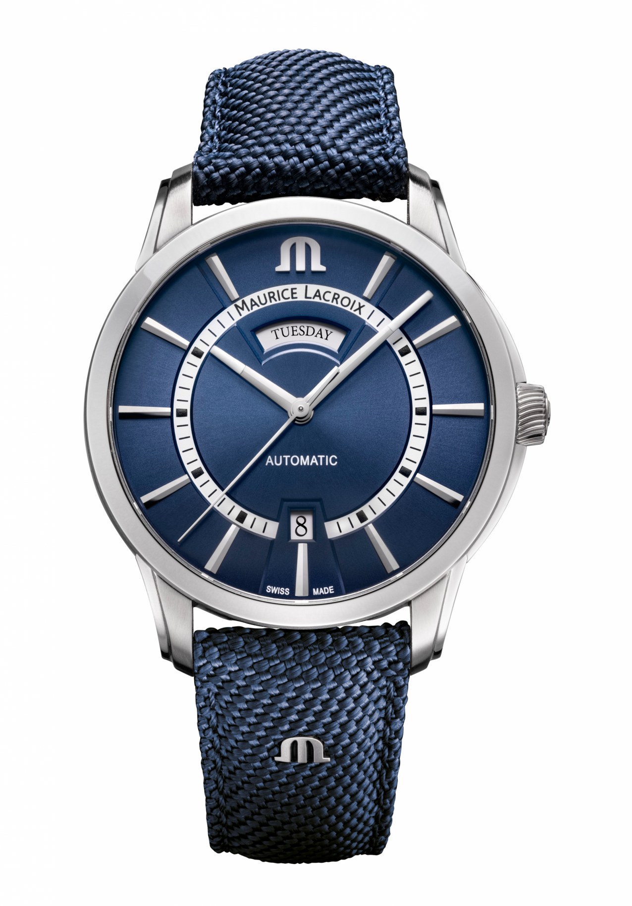 Pontos Day Date Herrenuhr Blau
