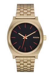 Nixon Time Teller Yellow Gold / Black / Red