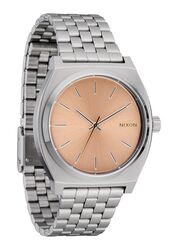 Nixon The Time Teller Silver / Coral
