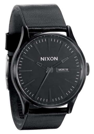 The Sentry Leather All Black Herrenuhr