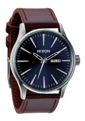 Nixon The Sentry Leather Blue / Brown