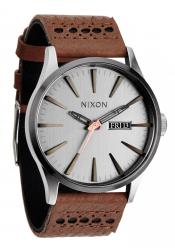 Nixon The Sentry Leather Saddle / Silver