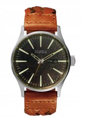 Nixon The Sentry Leather Dark Copper / Saddle Woven