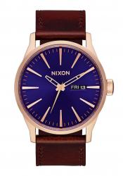 Nixon The Sentry Leather Rose Gold / Navy / Brown