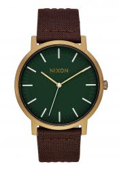 Nixon The Porter Leather Palm Green / Brass / Brown