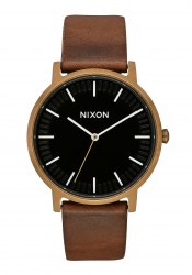 Nixon The Porter Leather Brass / Black / Brown
