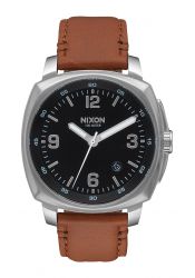 Nixon The Charger Leather Black / Saddle Silber