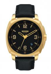 Nixon The Charger Leather Black / Saddle Gold