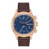 The Station Chrono Leather Rose Gold / Slate / Dark Brown