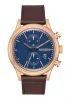 The Station Chrono Leather Rose Gold / Slate / Dark Brown