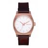 The Medium Time Teller Leather Rose Gold / White