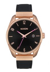 Nixon The Bullet Leather Luxe Rose Gold / Black