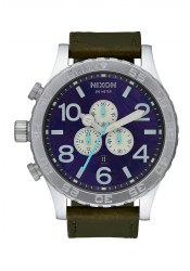 Nixon The 51-30 Chrono Leather Purple / Olive