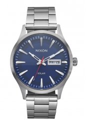 Nixon Sentry Solar SS Navy Sunray / Silver