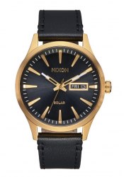 Nixon Sentry Solar Leather All Gold/Black