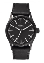 Nixon The Sentry 38 Leather Black / White