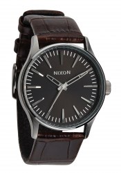 Nixon The Sentry 38 Leather Brown Gator