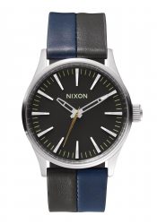 Nixon The Sentry 38 Leather Black / Navy / Black