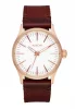The Sentry 38 Leather Rose Gold / White / Brown