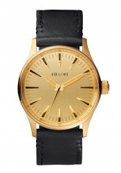 Nixon The Sentry 38 Leather Gold/ Black