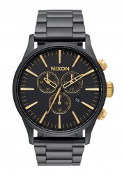 Nixon The Sentry Chrono Matte Black / Gold