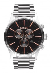 Nixon The Sentry Chrono Gray Rose Gold