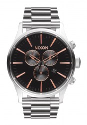 Nixon The Sentry Chrono Gray Rose Gold