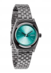 Nixon The Small Time Teller Gunmetal / Light Blue Damenuhr
